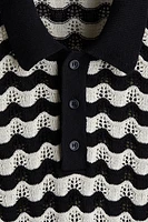 Regular-Fit Pointelle-Knit Polo Shirt