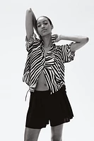 Crinkled Jersey Shorts