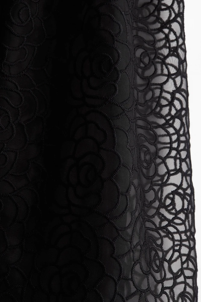 Embroidered Halterneck Dress