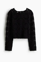 Crochet-Look Cardigan