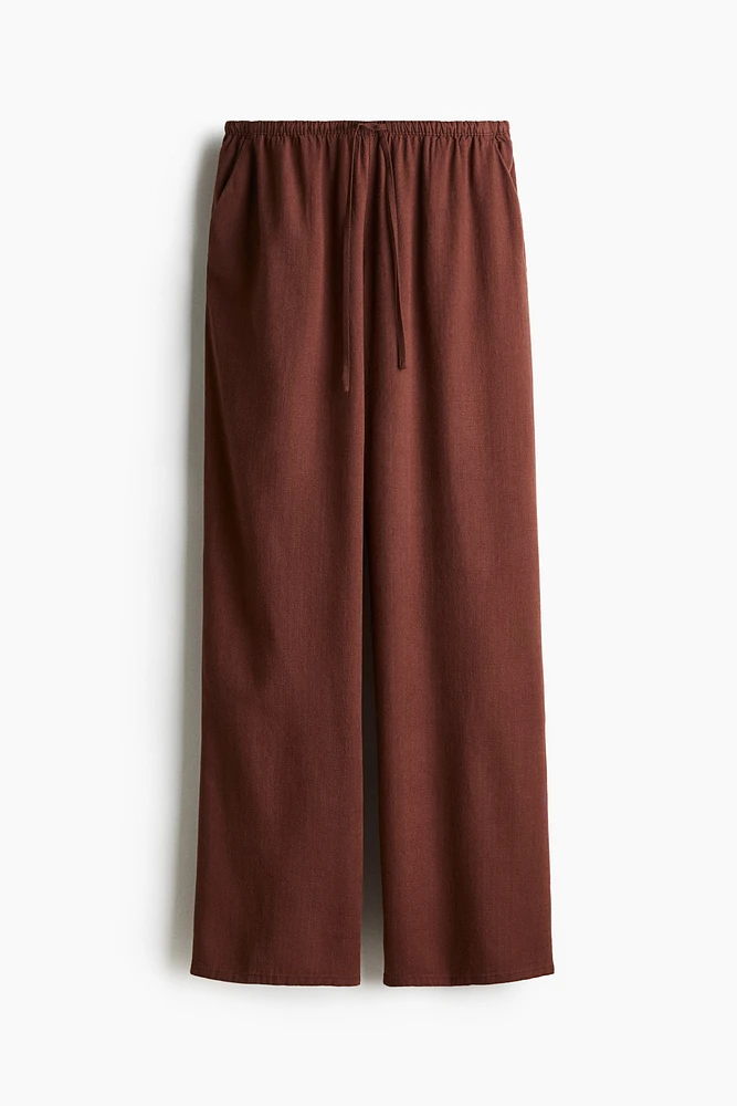 Straight-Leg Drawstring Pants