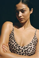 Padded-Cup Drawstring-Detail Swimsuit