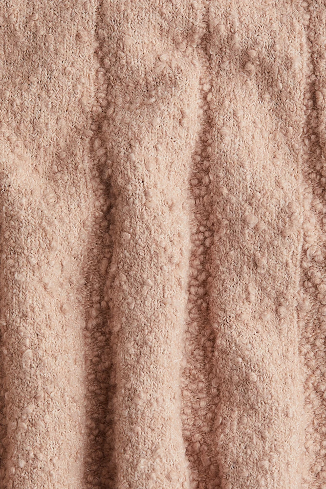 Pleated Bouclé-Knit Skirt