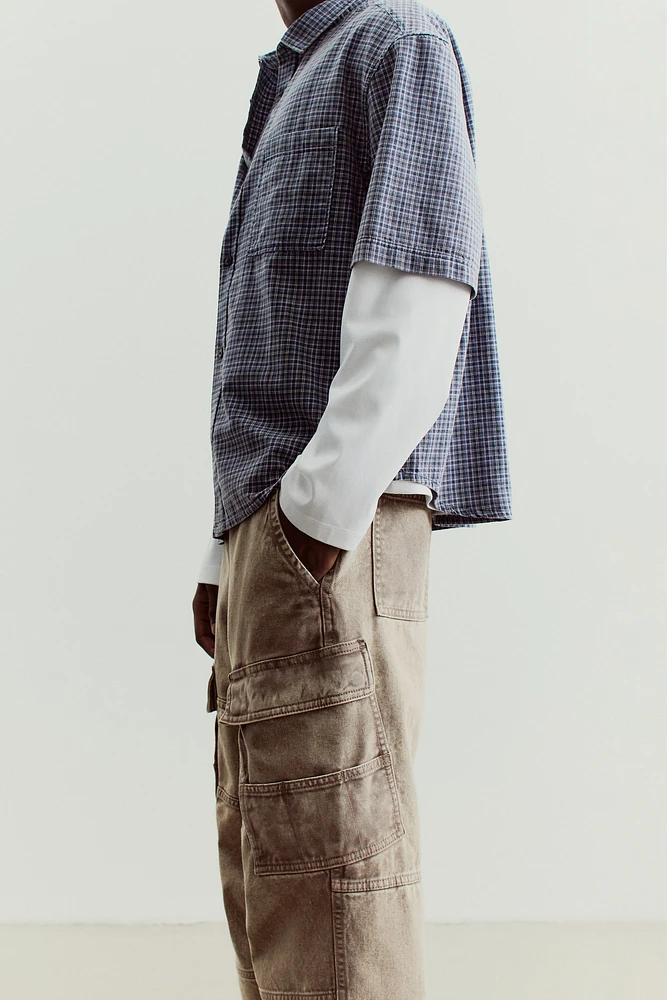 Loose-Fit Cotton Cargo Pants