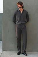 Regular-Fit Twill Pants with Belt