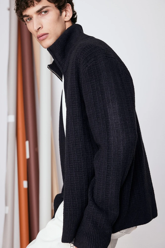 Regular Fit Textured-Knit Cardigan