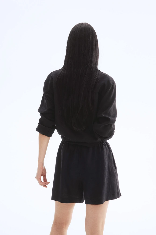 Linen Drawstring Shorts
