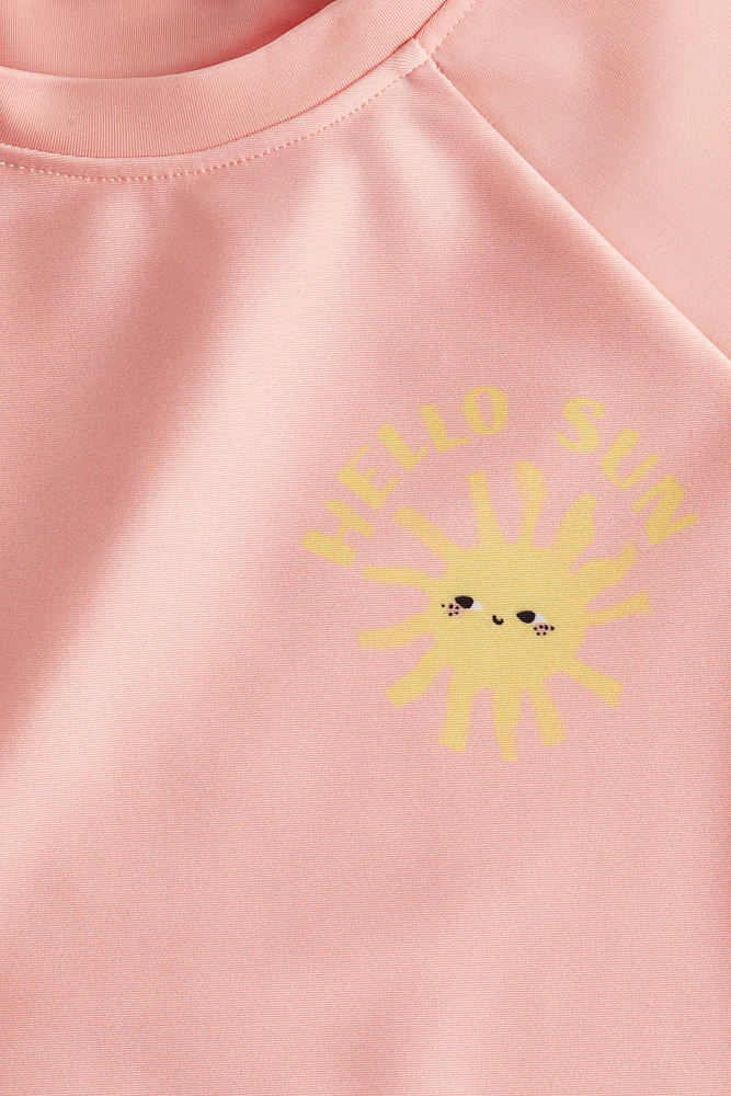 Motif-Detail Swim Shirt UPF 50