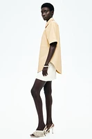 Loose-Fit Leather Shirt