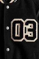 Appliquéd Baseball Jacket