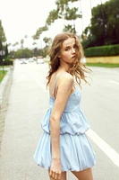 Denim Bustier-Style Top