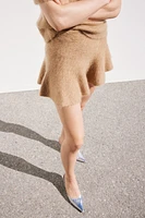 Flared Mohair-Blend Skirt