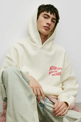 Oversized Fit Printed Hoodie
