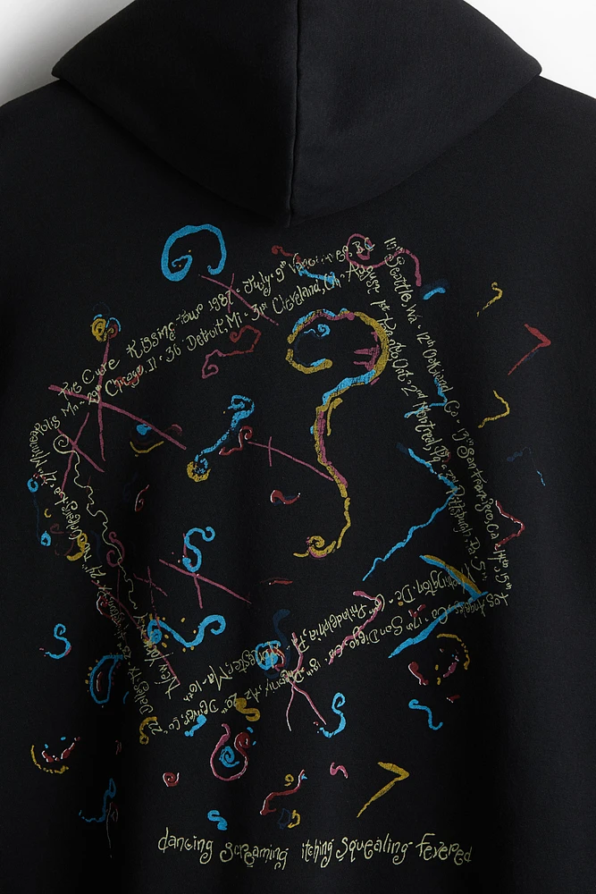 Oversized Fit Printed Hoodie