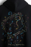 Oversized Fit Printed Hoodie