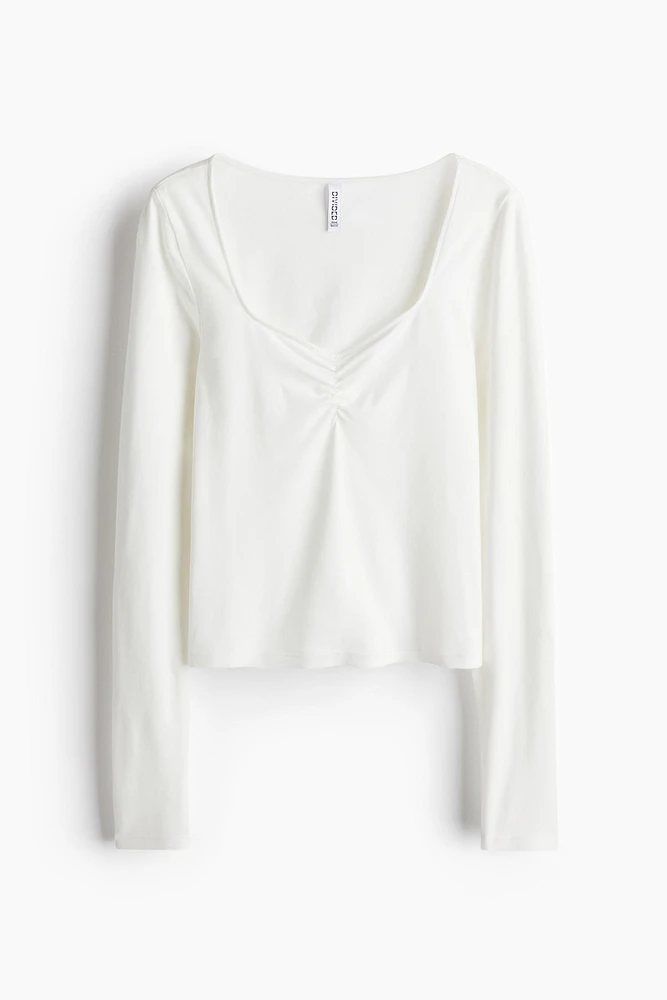 Sweetheart-Neckline Top