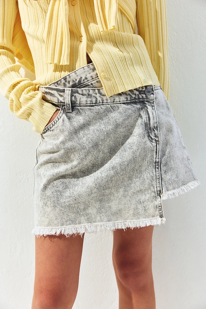 Denim Wrap Skirt