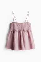 Ramie Strappy Top with Pintucks