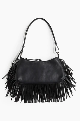 Fringe-Trimmed Shoulder Bag