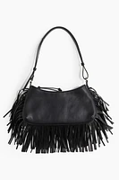 Fringe-Trimmed Shoulder Bag