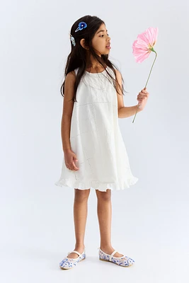 Embroidered Cotton Poplin Dress