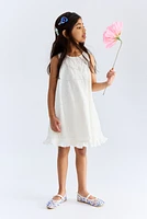 Embroidered Cotton Poplin Dress