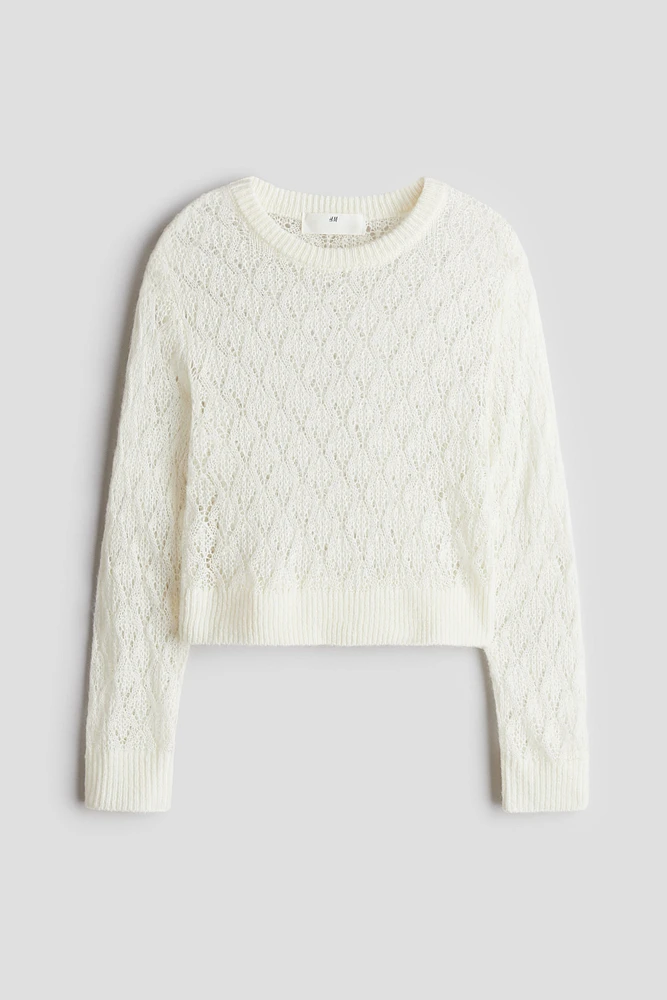 Pointelle-Knit Sweater