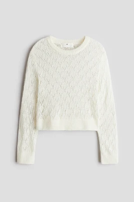 Chandail en tricot pointelle