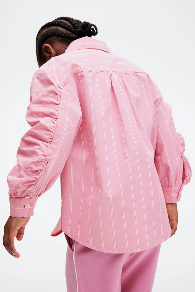 Balloon-Sleeved Cotton Shirt