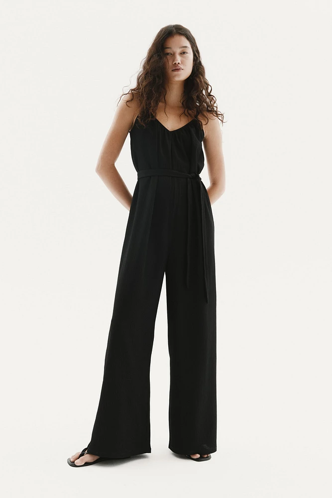 Tie-Belt Jumpsuit