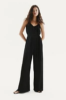 Tie-Belt Jumpsuit