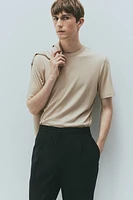 Slim-Fit Ribbed T-Shirt