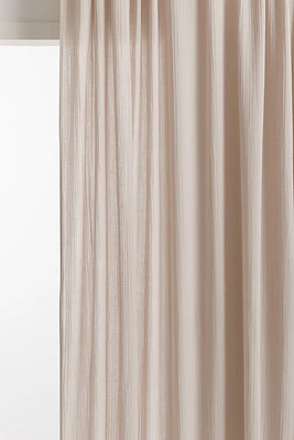Single-Pack Long and Wide Muslin Curtain Panel