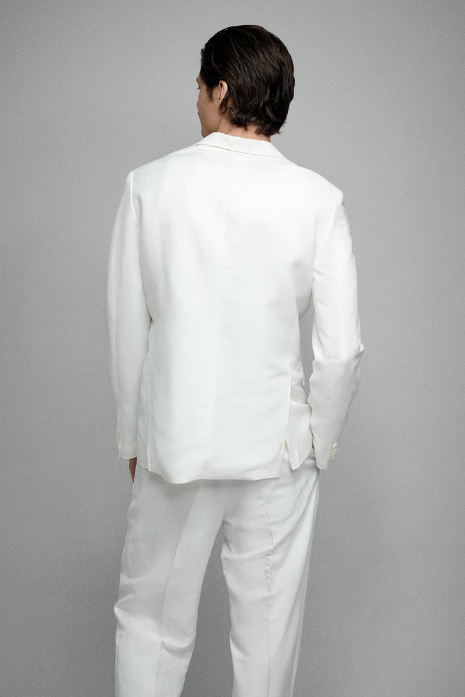 Regular-Fit Linen-Blend Jacket