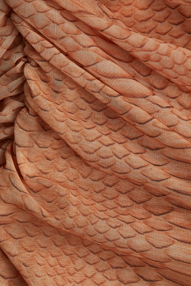 Draped Mesh Dress