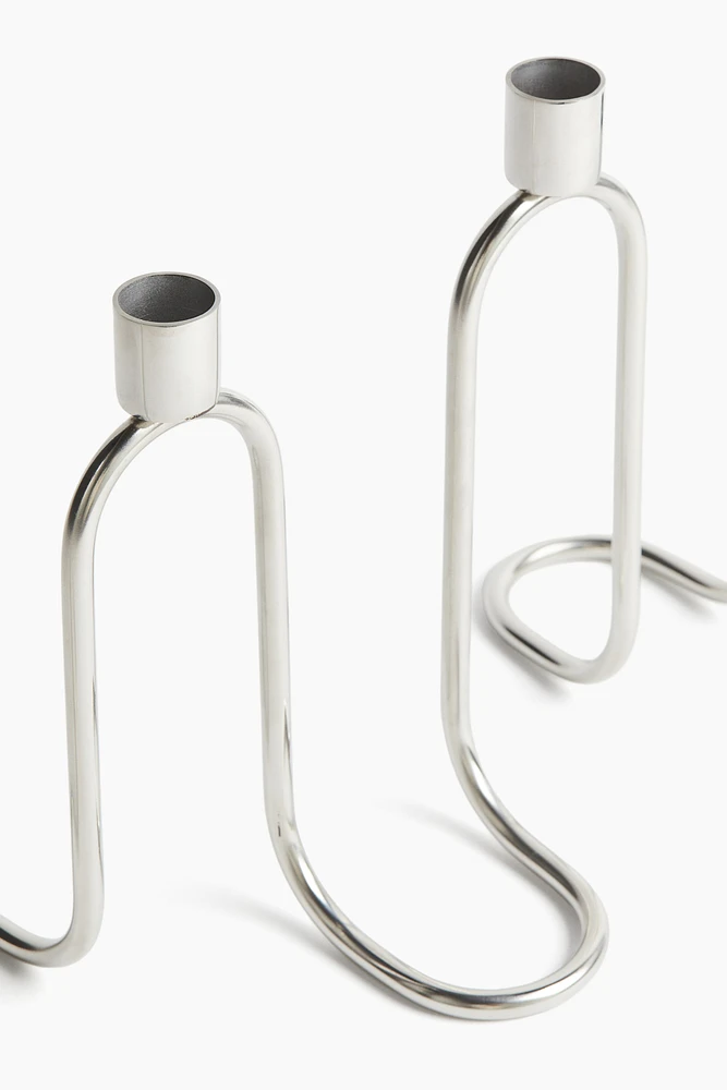 Wavy Metal Candelabra