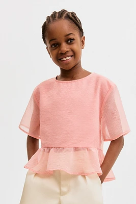 Chiffon Peplum Top