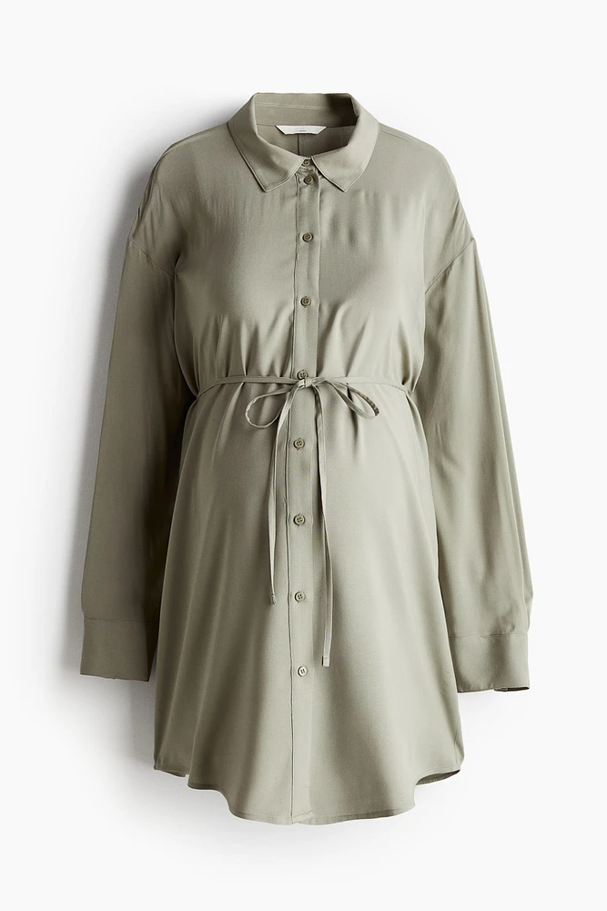 MAMA Before & After Tie-belt Shirt