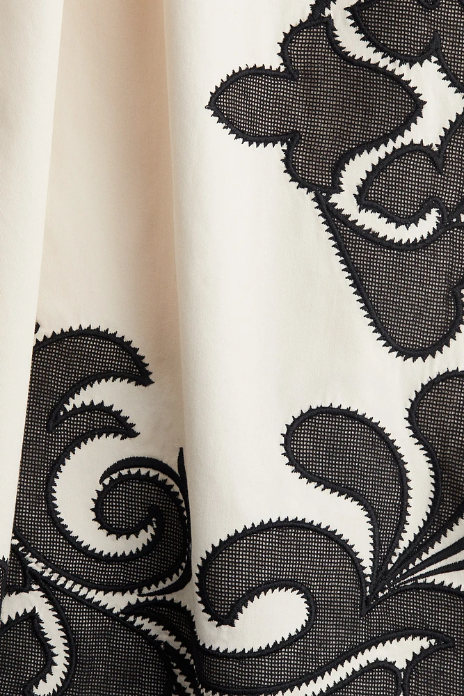 Embroidered Shift Dress