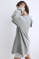 Hooded Fine-Knit Dress