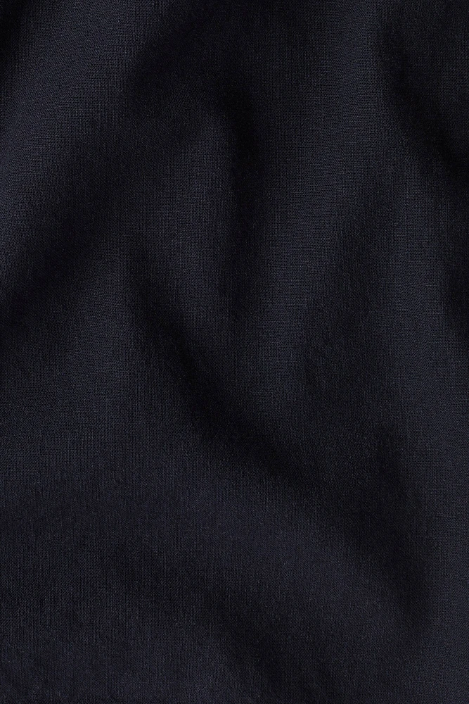 Regular Fit Linen-Blend Shorts