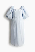 MAMA Balloon-Sleeved Cotton Dress