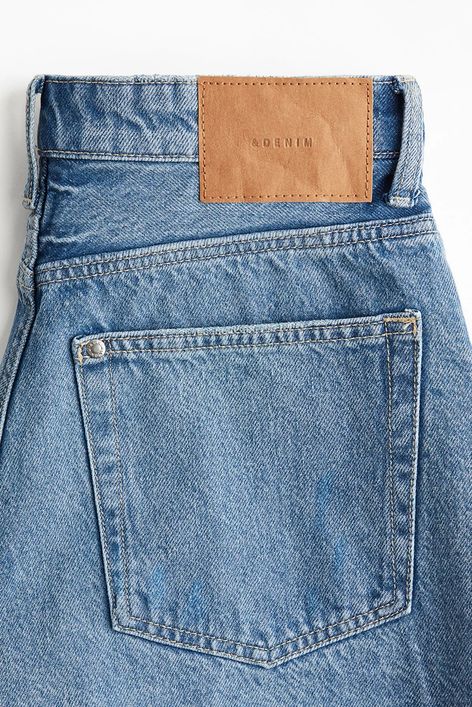 High-Waist Denim Shorts