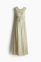 MAMA Long Dress with Bow at Back