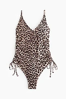 Padded-Cup Drawstring-Detail Swimsuit
