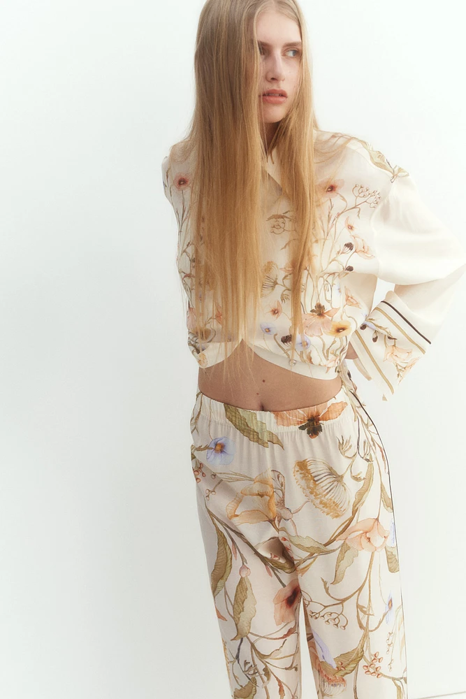 Piping-Detail Pants
