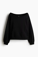 Off-the-Shoulder Sweatshirt