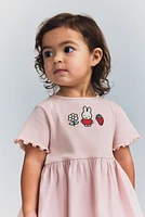 Embroidery-Detail Cotton Dress