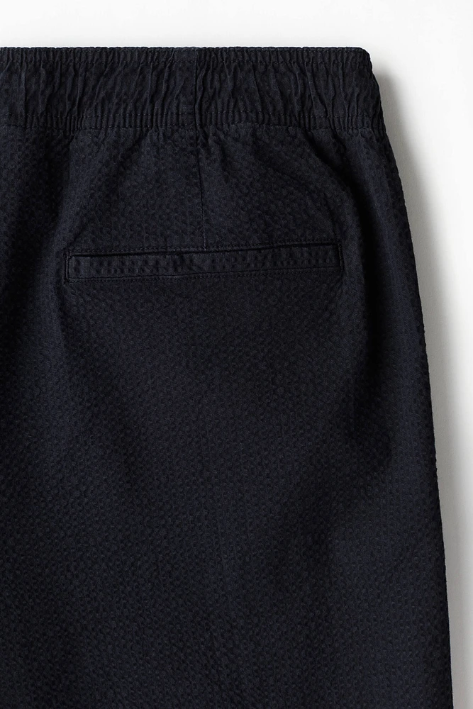 Relaxed-Fit Seersucker Shorts