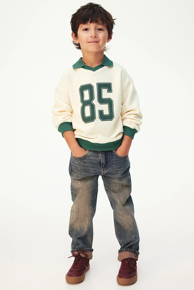 Printed Sweatshirt with Collar